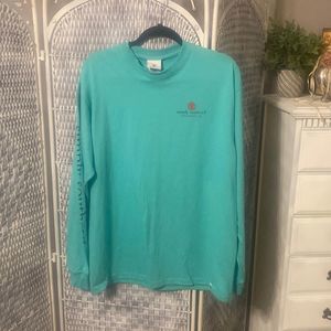 Simply Southern Teal Chiristmas Movie Coffee Shirt Size L